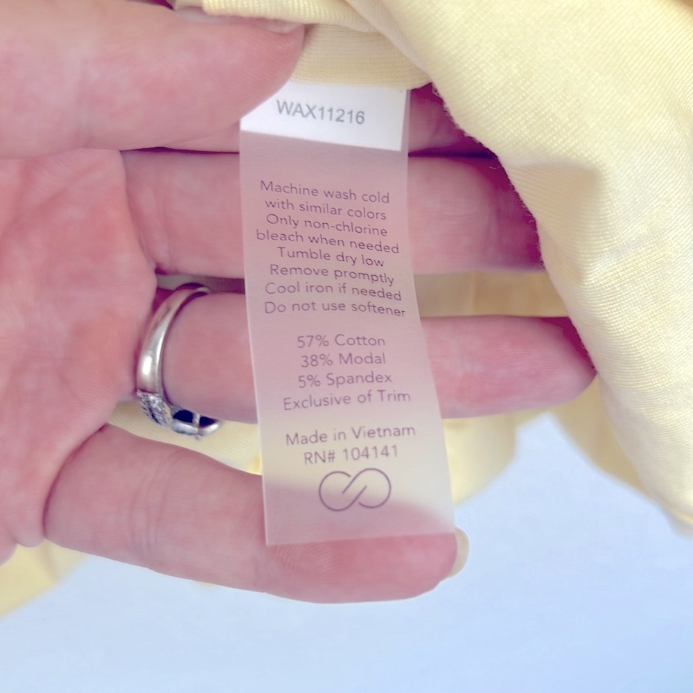 Calia by Carrie Underwood Women's Twist Crop Tee Yellow Women's Size XXL NWT - Picture 5 of 6